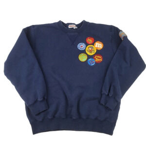 MIKIHOUSE Medium Sweatshirt Navy blue Patches Bear Super Bowl M
